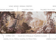 Papier peint panoramique L'Eden terre de Sienne . 1861