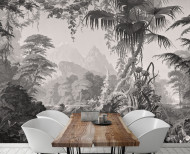 Papier peint panoramique L'Eden monochrome . 1861