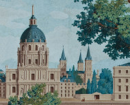Panoramique Les Monuments de Paris polychrome . 1812