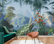 Panoramic wallpaper Eden polychrome . 1861