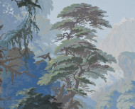Panoramique L'Eden bleu forêt . 1861