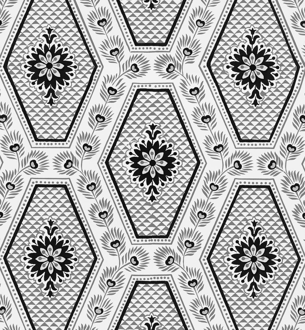 Decorative wallpaper Grey Diamonds . 1805