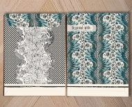 Planche dominotée Damier noir et blanc A3 . 1750