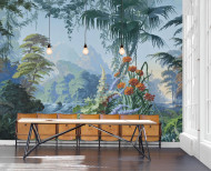 Panoramic wallpaper Eden polychrome . 1861