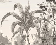 Papier peint panoramique Les Antilles monochrome . 1960