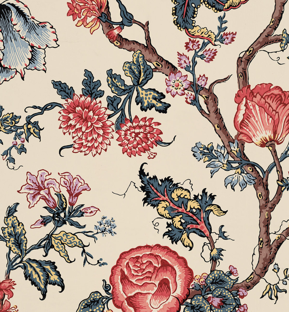 Papier peint décor Pondichery . 1894