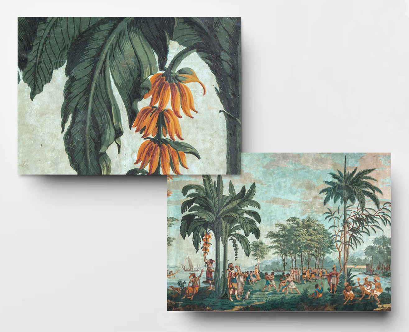 Papier peint panoramique Les voyages du capitaine Cook . 1804