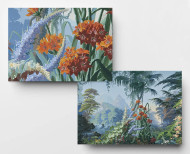 Panoramic wallpaper Eden polychrome . 1861