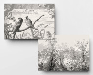 Papier peint panoramique Le Brésil monochrome . 1862