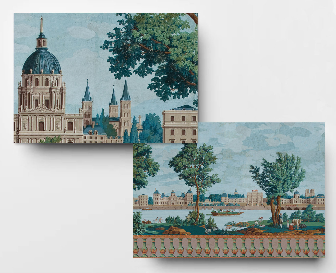 Panoramique Les Monuments de Paris polychrome . 1812