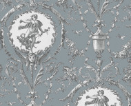 Papier peint Médaillons wedgwood . 1867