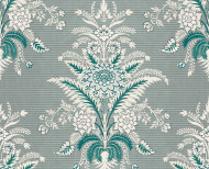 Papier peint Semis vert de gris . 1860-70