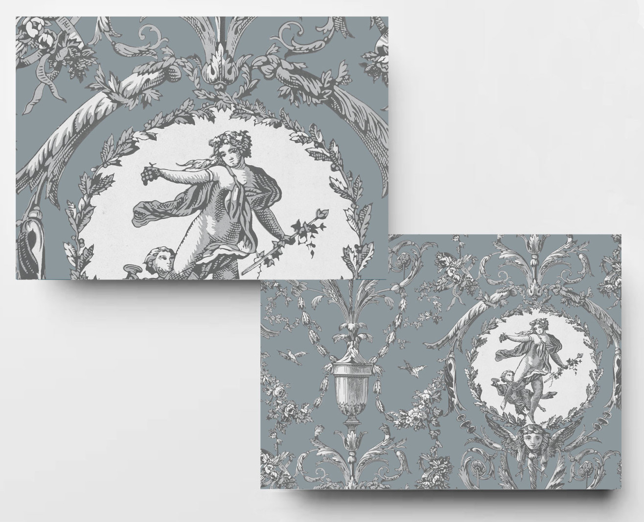 Papier peint Médaillons wedgwood . 1867