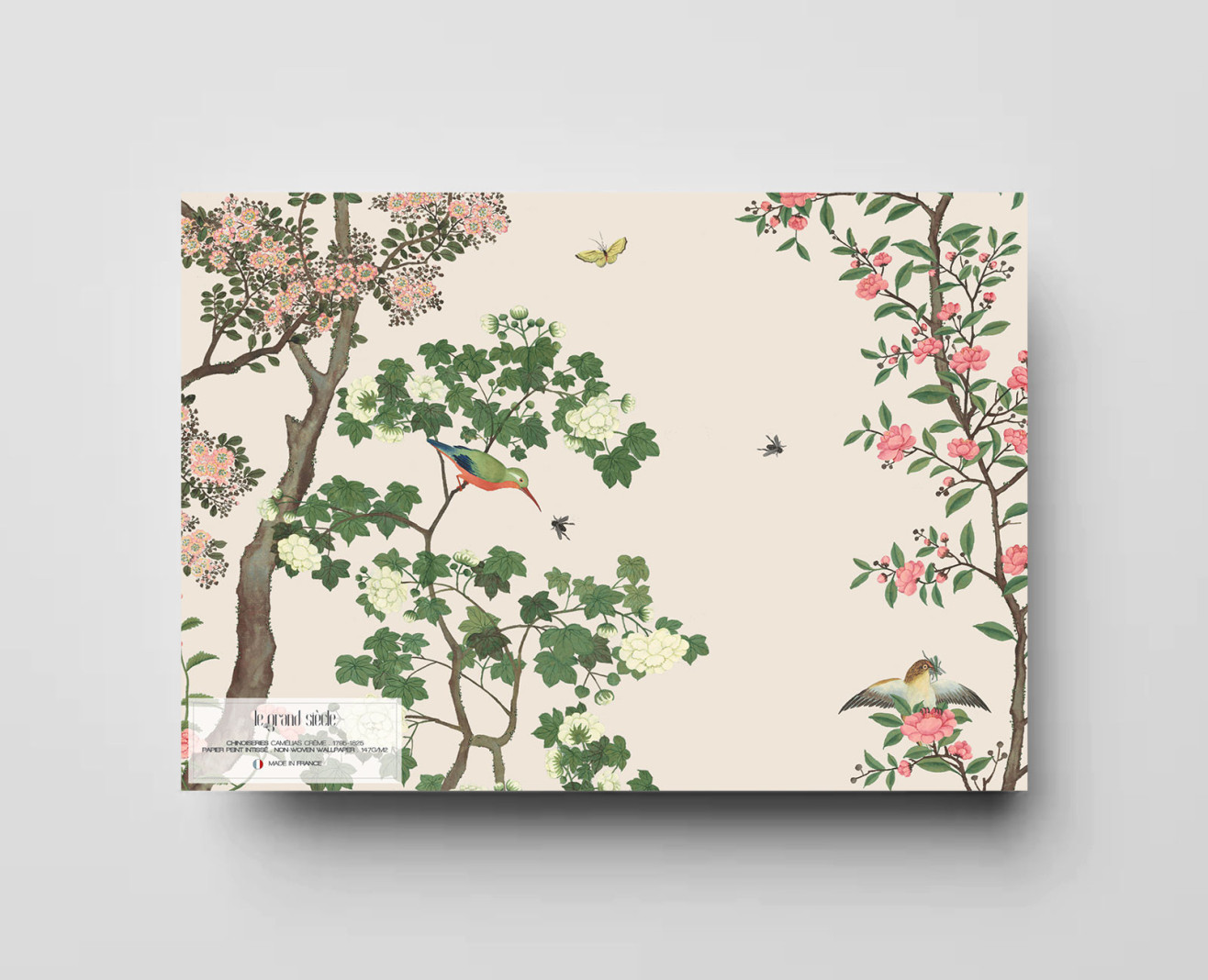 Chinesische Tapete Kamelie Creme . 1795–1825