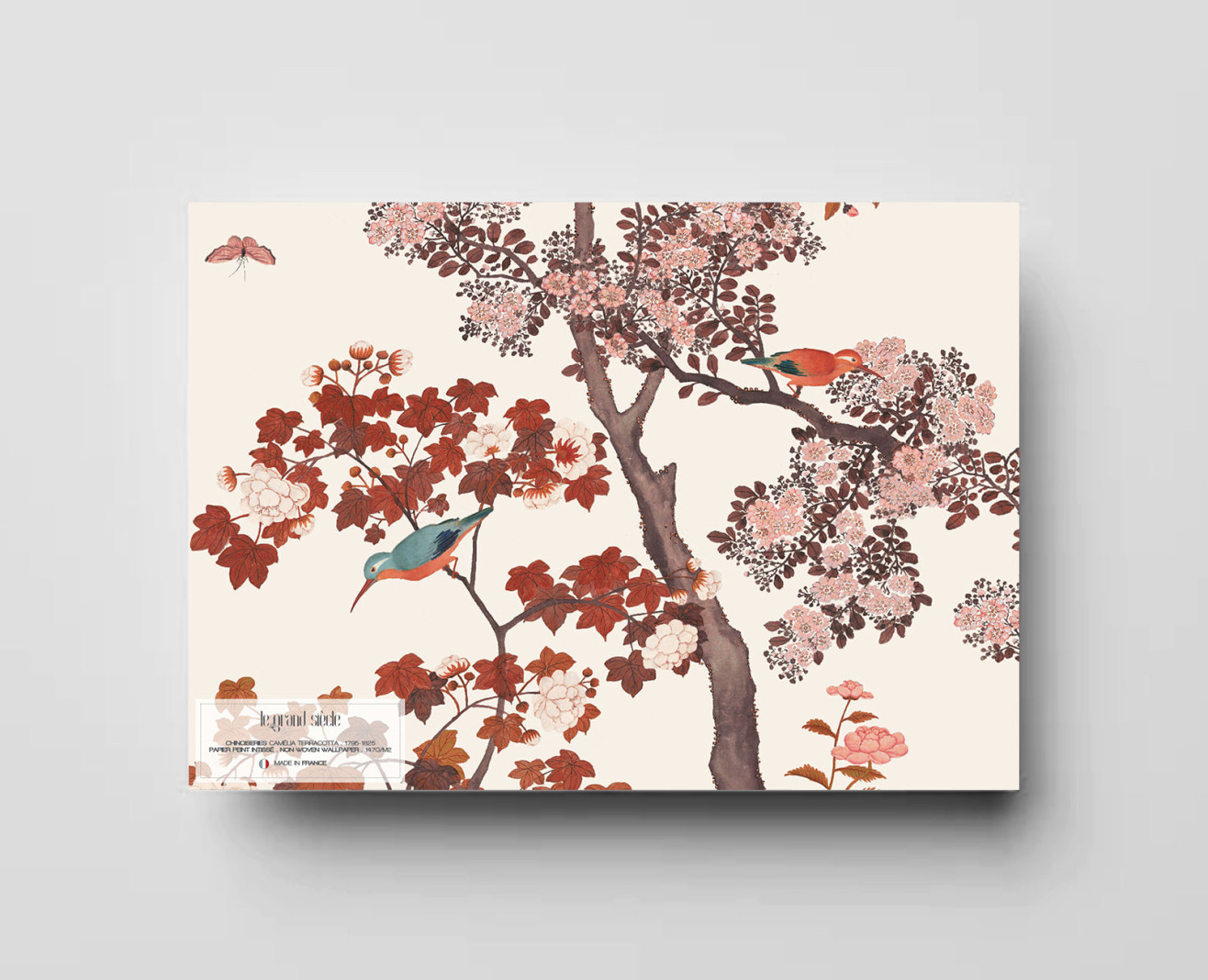 Chinesische Tapete Kamelie Creme . 1795–1825