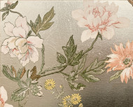 Papier peint panoramique à la feuille d'or Grues japonaises . 1889