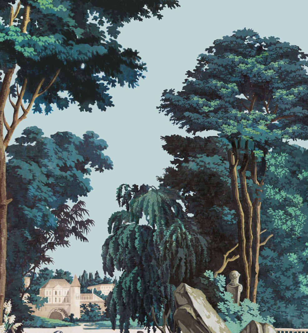 Panoramic wallpaper Native Peoples of the Pacific Ocean . 1804