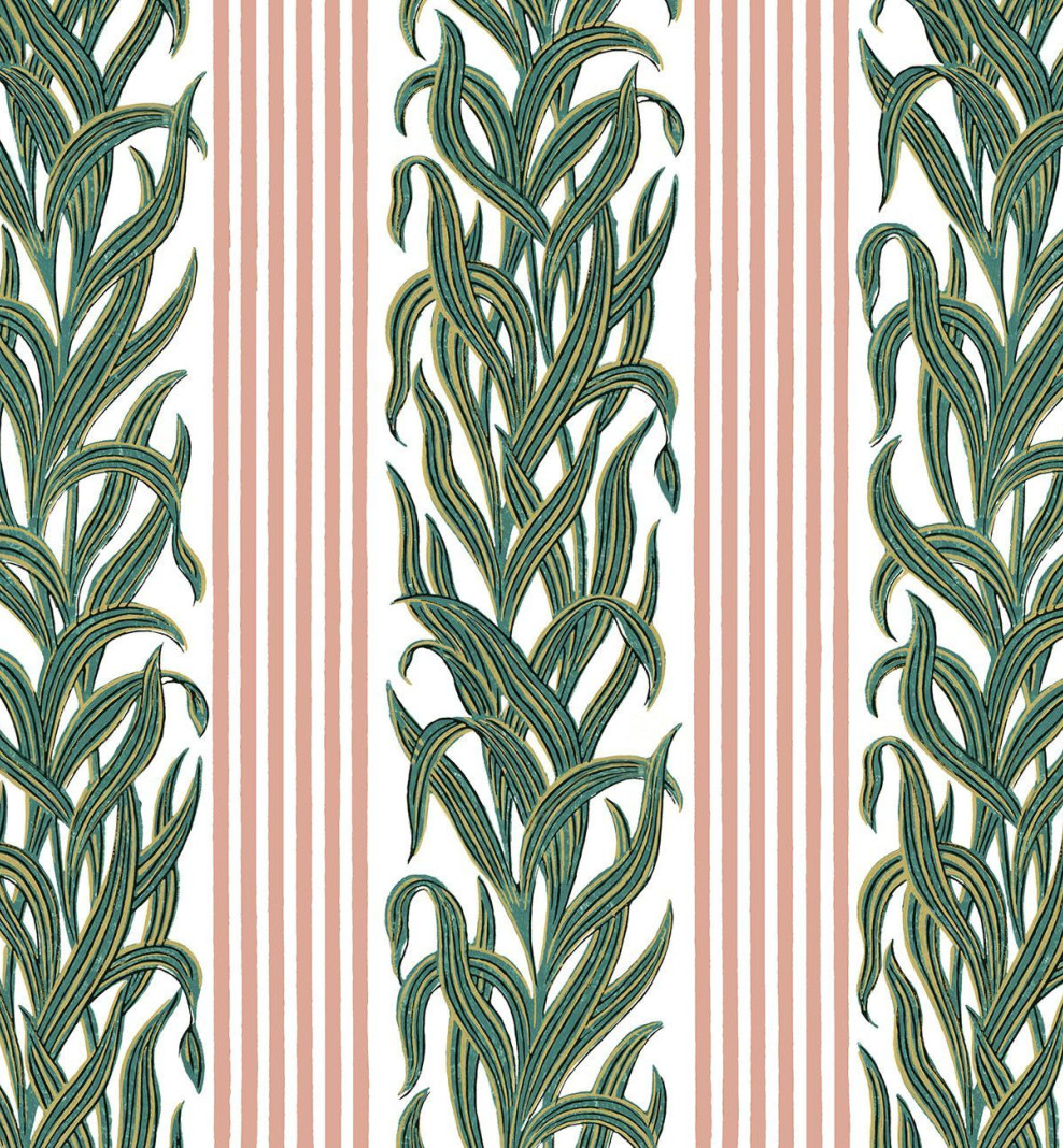 Wallpaper nude and green Josephine . 1800