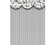 Papier peint toile de Jouy impériale graphite . 1790-1800