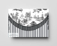Wallpaper anthracite Imperial Toile de Jouy . 1790-1800