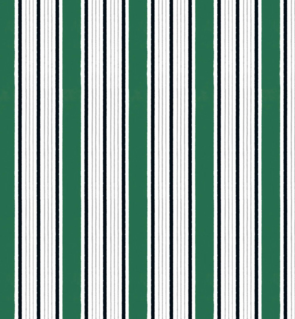 Papier peint rayures Empire vert . 1800