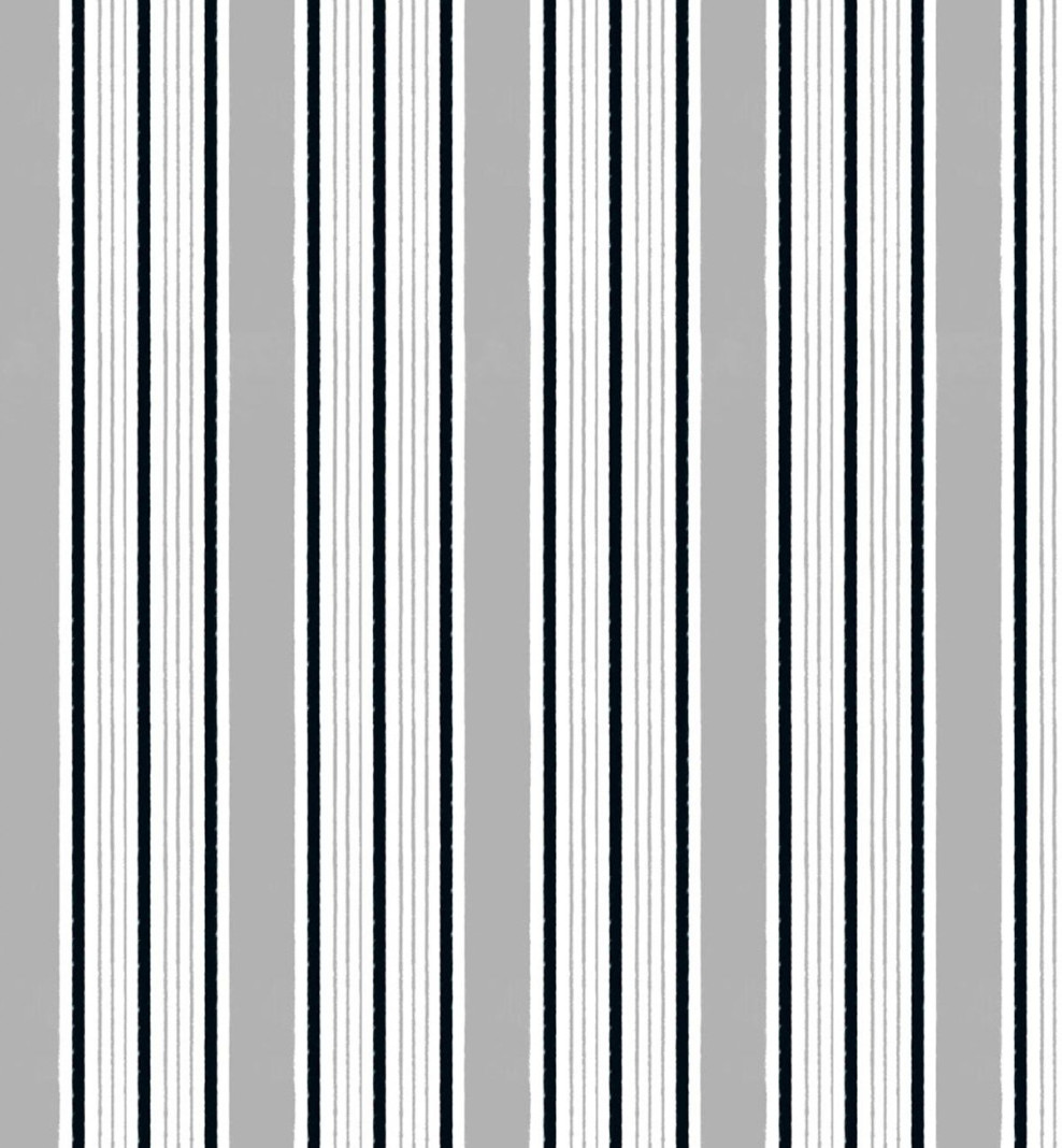 Papier peint rayures Empire graphite . 1800