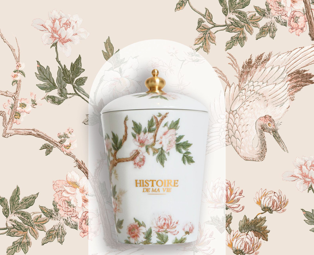 Bougie porcelaine rechargeable Histoire de ma vie . 1855