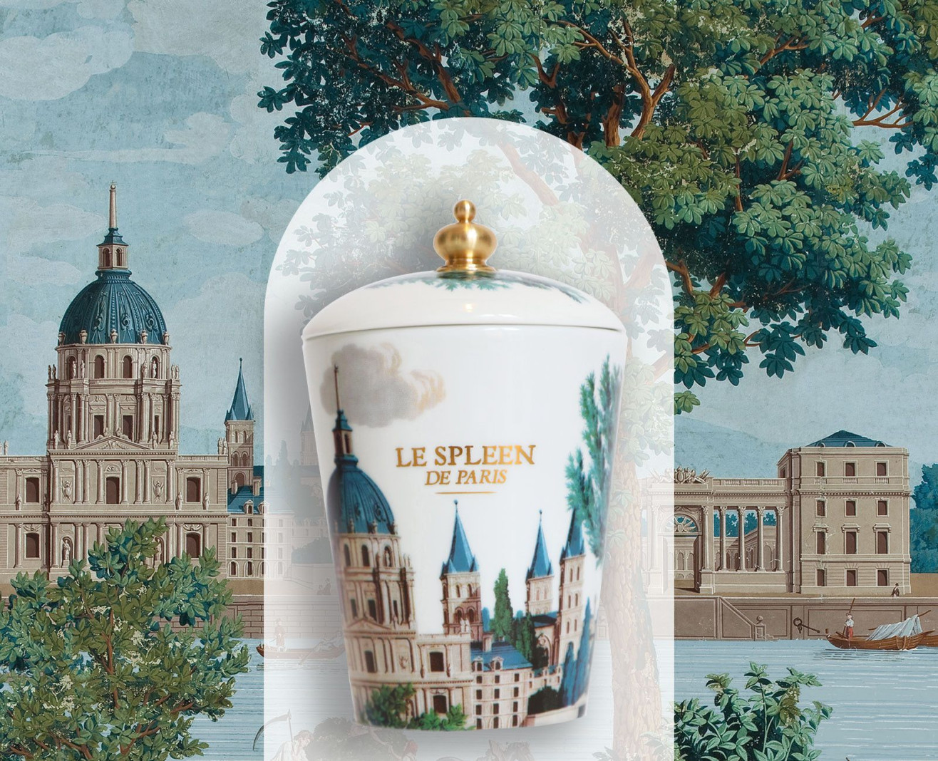 Bougie porcelaine rechargeable Le Spleen de Paris . 1855